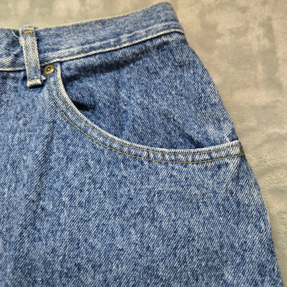 Lee Riders Vintage High Waisted Mom‎ Jeans Medium Wash Blue Tapered Leg 39x26.5